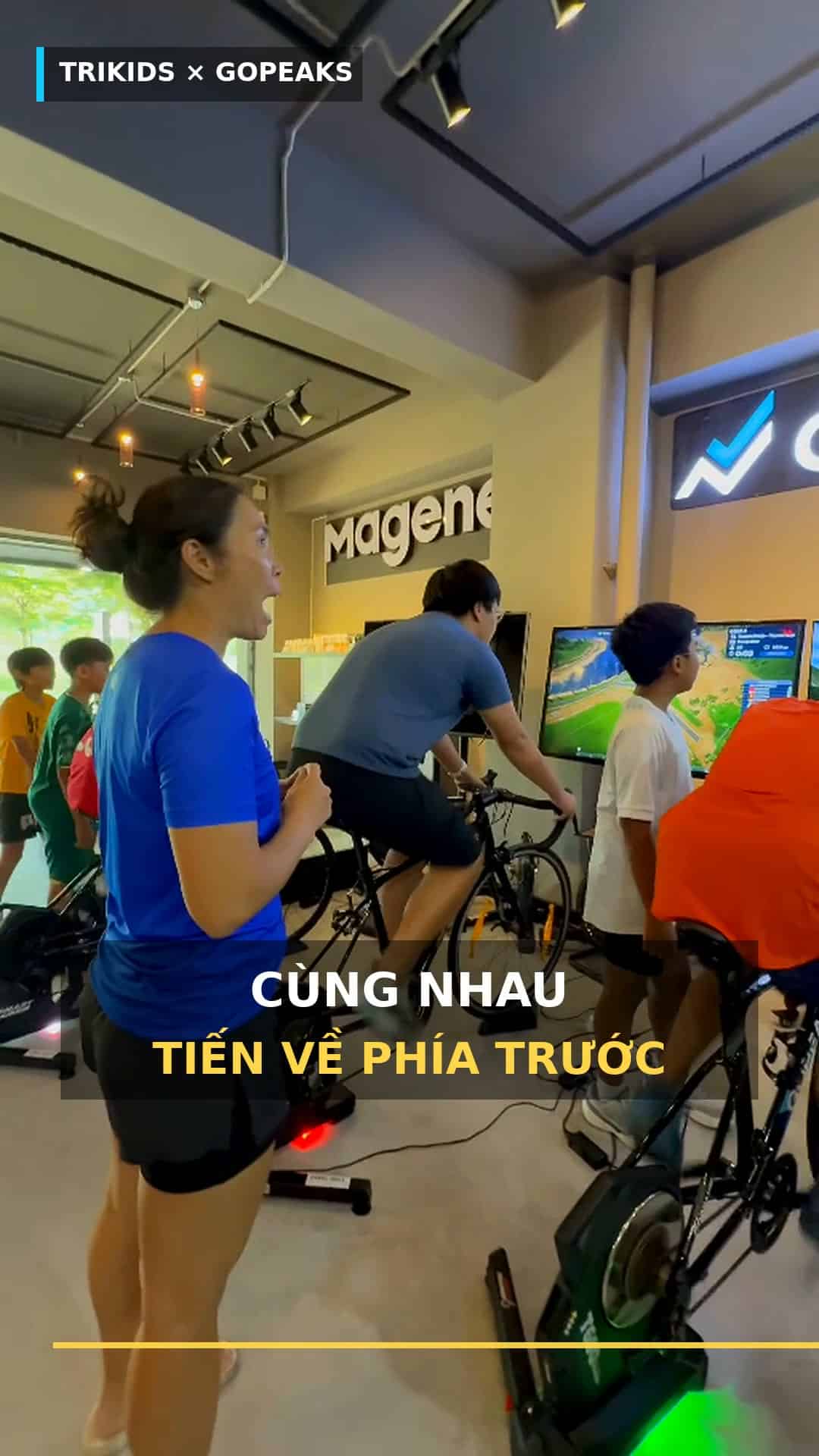 Ảnh tư liệu thực tế từ hoạt động thể thao TriKids minh họa chủ đề REDs ở vận động viên trẻ